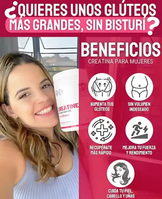 Creatine Monohydrate Old School/Creatina Monohidratada para mujeres